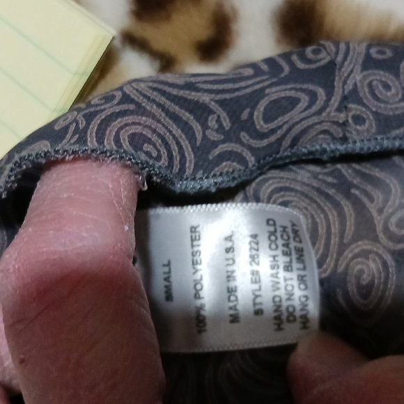 FINAL Price before donated. Be Stiched Purple/Grey Silky Sheer Blouse Sz S - Picture 6 of 13